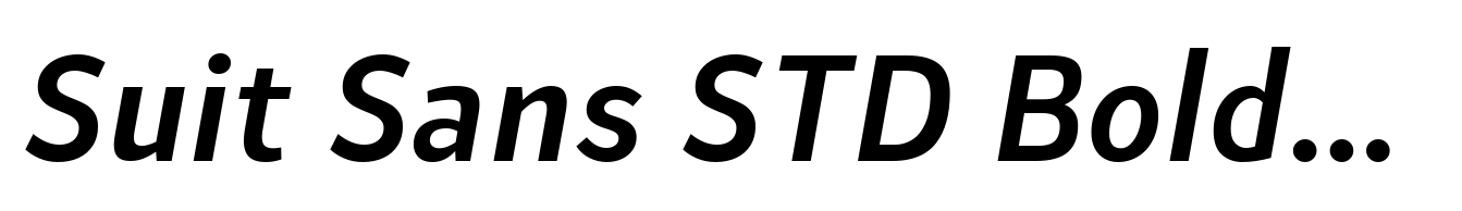 Suit Sans STD Bold Italic